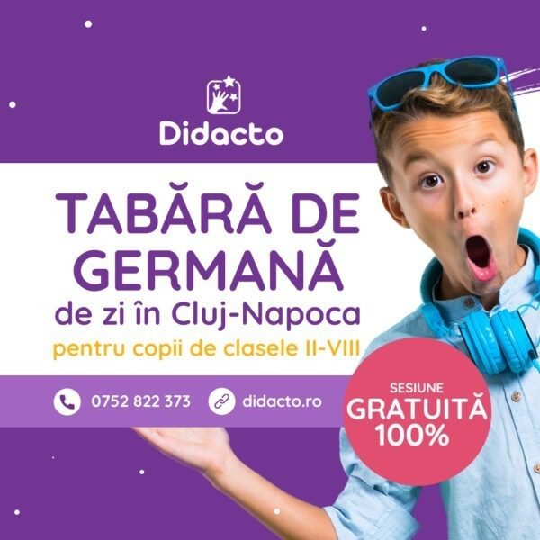 Tabara pentru copii in limba germana in Cluj-Napoca - testeaza gratuit