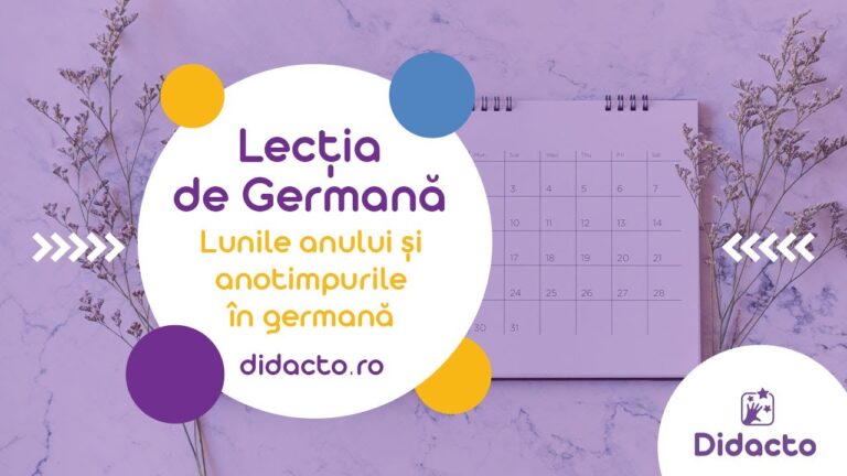 Lunile anului in limba germana si anotimpurile